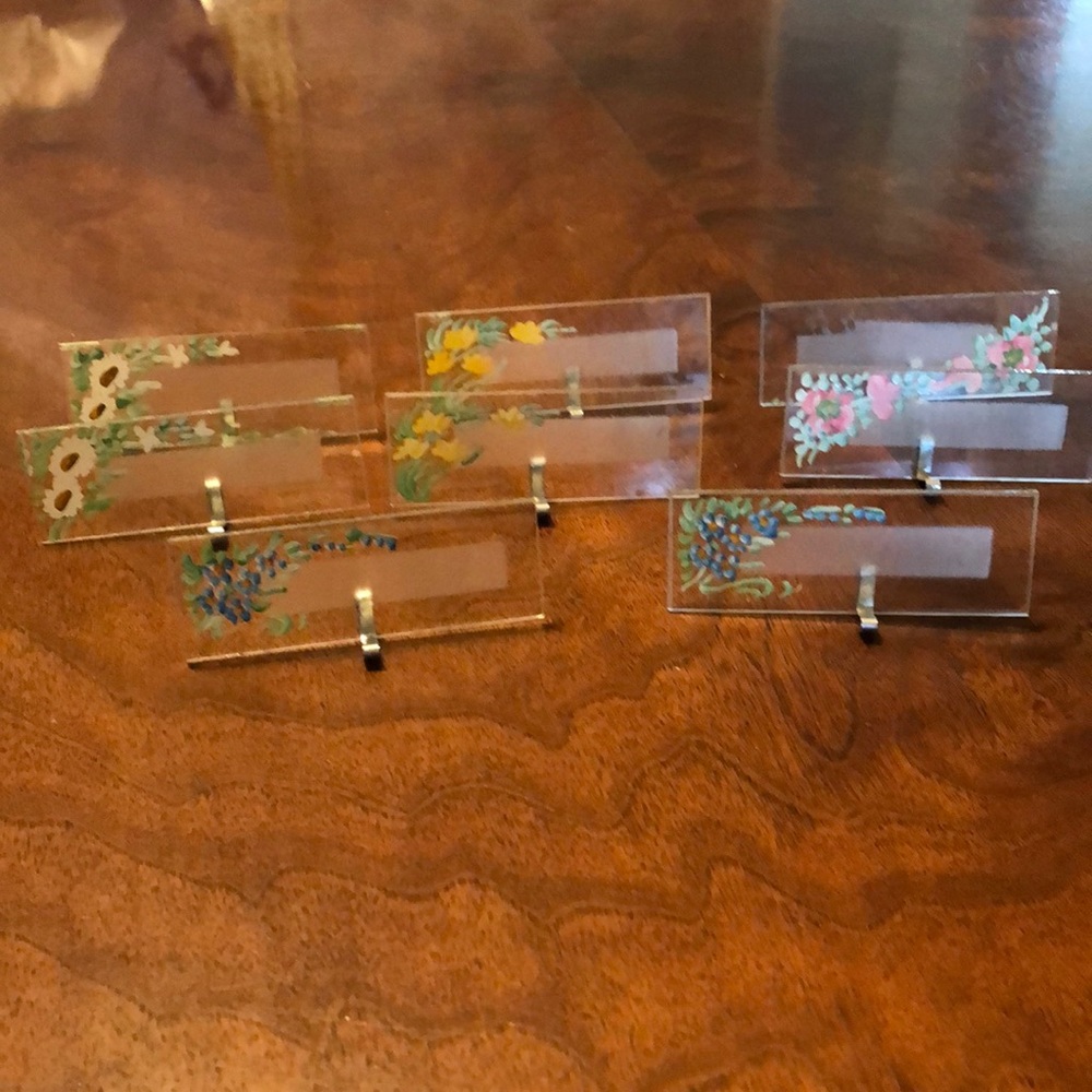 Glass place cards